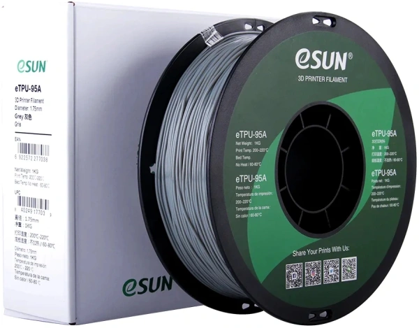 Пластик для принтера 3D Esun eTPU-95A175H1 TPU d1.75мм 1кг 1цв.