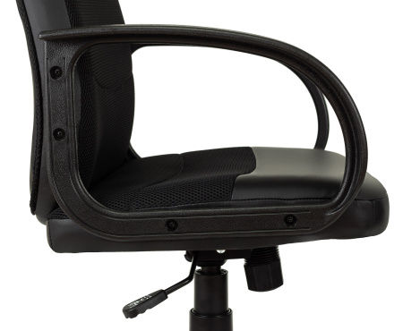 Кресло руководителя Бюрократ CH-808AXSN черный текстиль/эко.кожа крестов. пластик