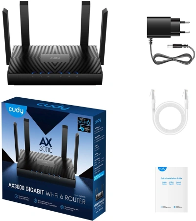 Роутер Cudy WR3000 AX3000 Wi-Fi черный