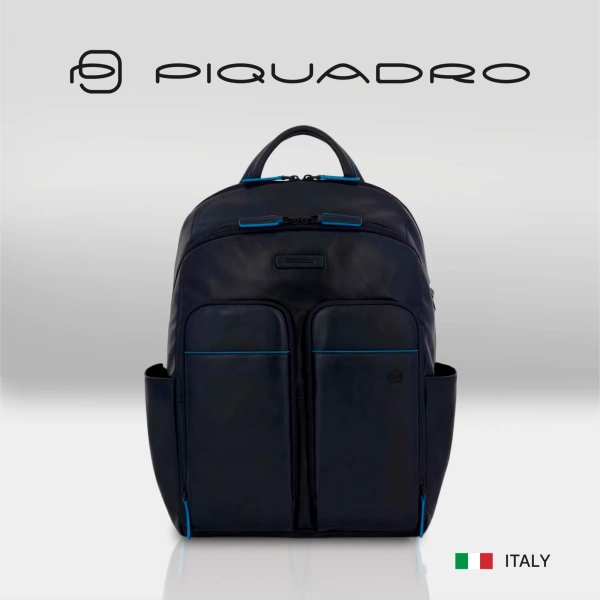 Рюкзак мужской Piquadro Blue Square Revamp CA5574B2V/BLU синий кожа