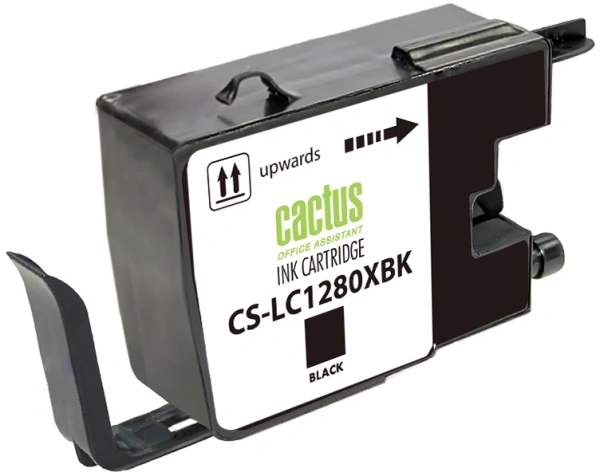 Картридж струйный Cactus CS-LC1280XBK черный (62мл) для Brother MFC-J6510/6910DW