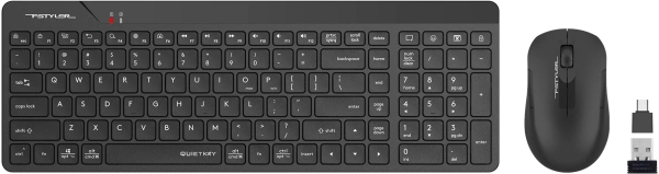 Клавиатура + мышь A4Tech Fstyler FG2300 Air2 клав:черный мышь:черный USB беспроводная slim (FG2300 A