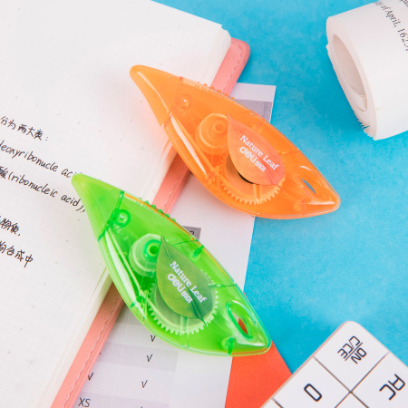 Лента коррект. Deli E8101 6мх5мм ассорти корпус белый блистер