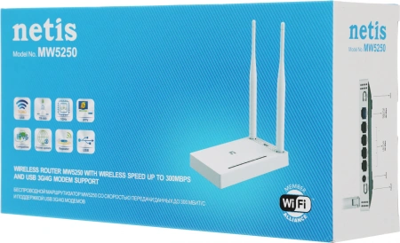 Роутер беспроводной Netis MW5250 N300 10/100BASE-TX/4G ready