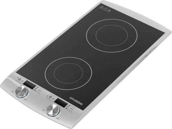 Плита Индукционная Hyundai HYC-0103 серебристый/черный стеклокерамика (настольная)