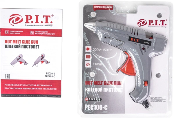 Клеевой пистолет P.I.T. PEC100-C 100Вт 10гр/мин стерж.:11мм