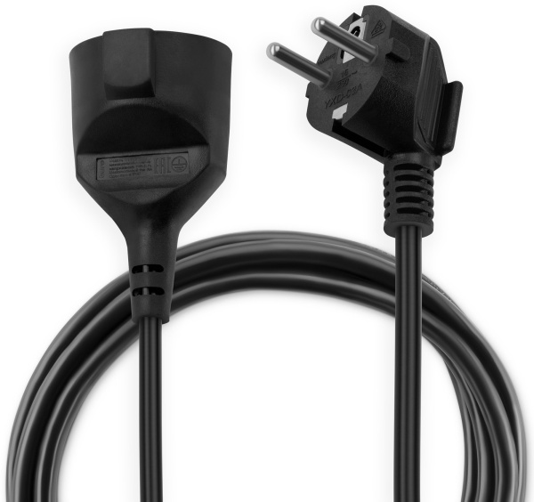 Сетевой удлинитель Buro BU-PS1.5/B 5м (1 розетка) черный (пакет ПЭ)