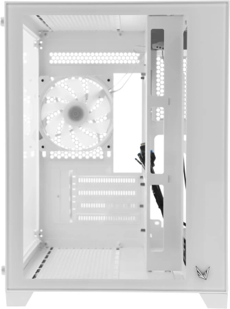 Корпус Formula Crystal Z5 TG белый без БП mATX 11x120mm 2xUSB2.0 1xUSB3.0 audio bott PSU