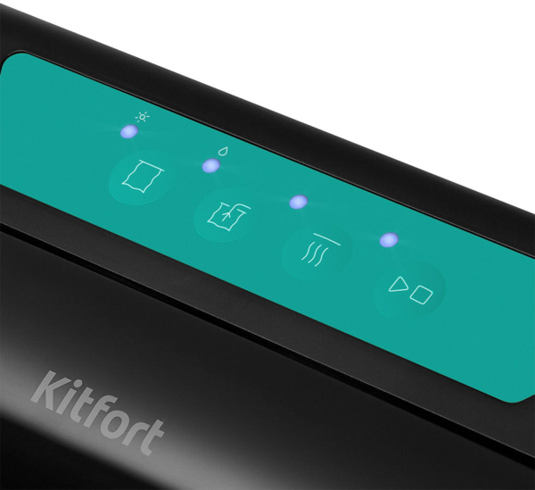 Вакуумный упаковщик Kitfort КТ-1528-3 110Вт черный/бирюзовый