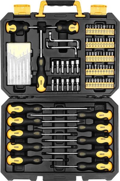 Набор отверток Deko SS83 в компл.:83 предмета жесткий кейс (065-0606)