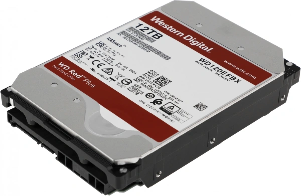 Жесткий диск WD SATA-III 12Tb WD120EFBX NAS Red Plus (7200rpm) 256Mb 3.5"