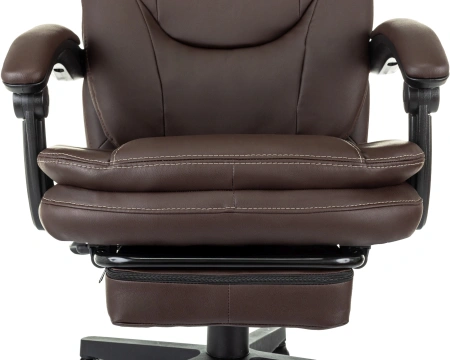 Кресло руководителя Бюрократ CH-868N-BF коричневый эко.кожа крестов. пластик подст.для ног