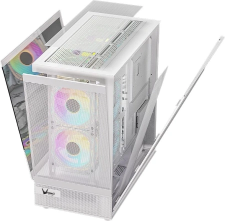 Корпус Formula Crystal Z8 белый без БП ATX 1xUSB2.0 1xUSB3.0 1xUSB3.1 audio bott PSU