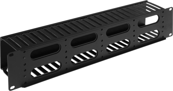 Кабельный органайзер Горизонтальный Hyperline CM-2U-PL-COV односторонний пальцы 2U шир.:19" глуб.:85.5мм