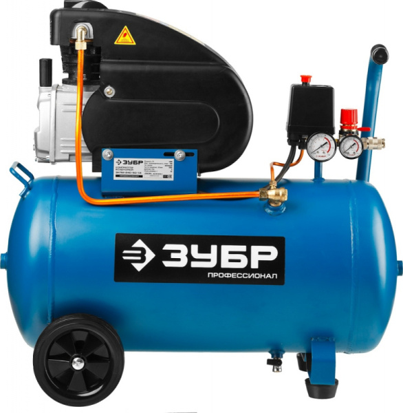 Компрессор поршневой Зубр Профессионал ЗКПМ-240-50-1.5 масляный 240л/мин 50л 1500Вт синий/черный
