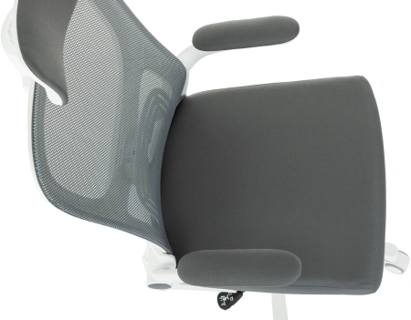 Кресло Бюрократ ASTER NH-W темно-серый TW-04 Neo Grey сетка/ткань с подголов. крестов. пластик пластик белый