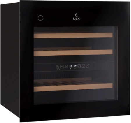 Винный шкаф Lex LWD6036BL dual zone PP 1-нокамерн. черный (CHAT500008)