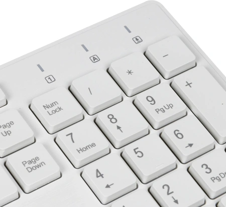 Клавиатура Оклик 500M белый USB slim Multimedia
