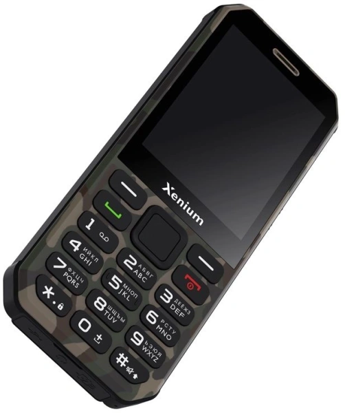 Мобильный телефон XENIUM X300 зеленый моноблок 2Sim 2.8" 240x320 Nucleus 0.3Mpix GSM900/1800 MP3 FM microSD max32Gb
