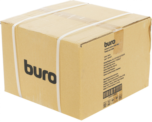 Кабель сетевой Buro BU-COP-050-OUTDOOR UTP 4 пары cat.5E solid 0.50мм Cu 305м черный outdoor стальной трос