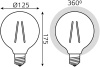Лампа светодиодная Gauss Filament 158802010-D 10Вт цок.:E27 шар 220B 2400K св.свеч.бел.теп. (упак.:1шт)