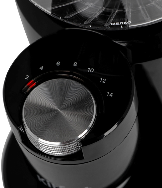 Кофемолка Kitfort КТ-7117 150Вт сист.помол.:жернова вместим.:200гр черный