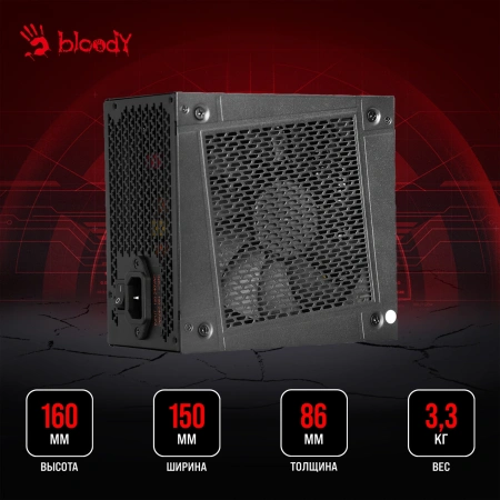 Блок питания Bloody ATX 1250W BD-PS1250P 80+ platinum (20+4pin) APFC 140mm fan 12xSATA Cab Manag RTL