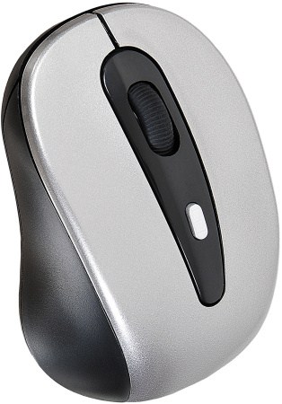 Мышь Оклик 435MW черный/серый оптическая (1600dpi) беспроводная USB для ноутбука (4but)