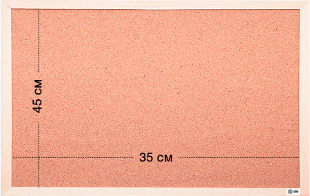 Доска пробковая Cactus CS-CWBD-30x45 пробковая коричневый 30x45см деревянная рама пробка