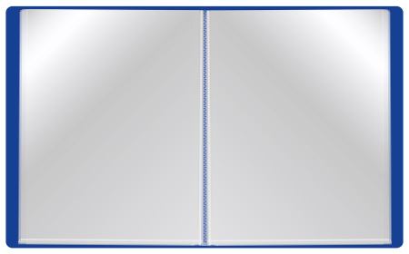 Папка с 80 прозр.вклад. Buro -ECB80BLUE A4 пластик 0.7мм синий