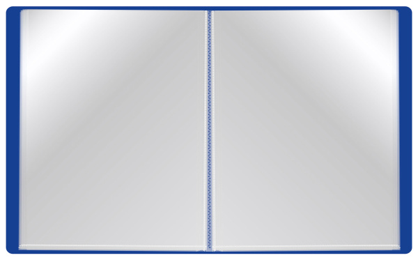 Папка с 80 прозр.вклад. Buro -ECB80BLUE A4 пластик 0.7мм синий