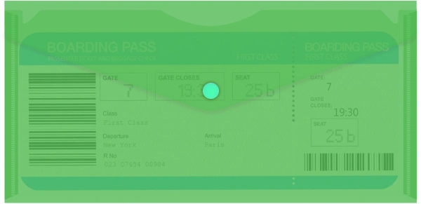 Конверт на кнопке Бюрократ -PK805AGRN пластик 0.18мм зеленый TRAVEL формат