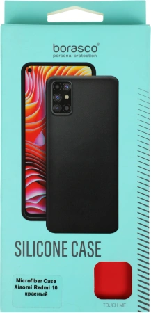 Чехол (клип-кейс) BoraSCO для Xiaomi Redmi 10 красный (40472)