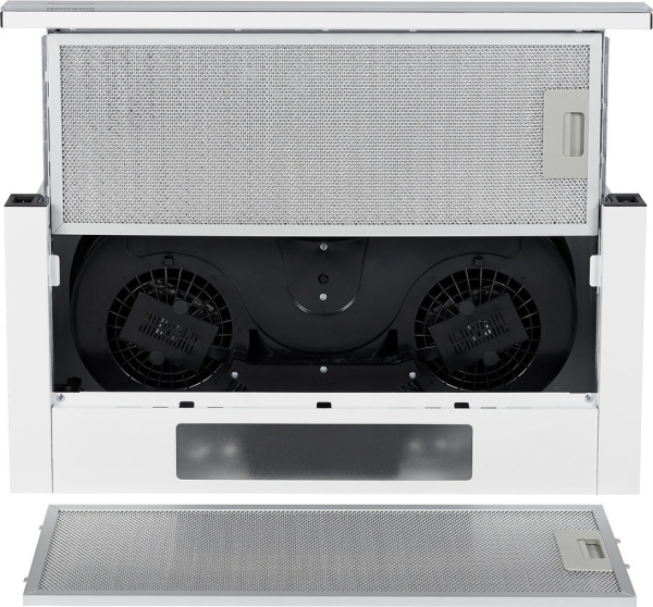 Вытяжка встраиваемая Weissgauff TEL 06 2M WH белый управление: кулисные переключатели (2 мотора)