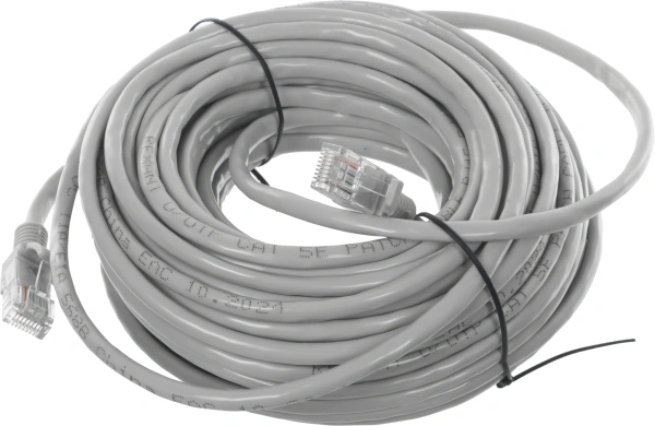 Патч-корд Rexant 18-1010 UTP RJ-45 вил.-вилка RJ-45 кат.5E 15м серый ПВХ
