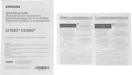 Монитор Samsung 32" S32B800PXI черный IPS LED 5ms 16:9 HDMI полуматовая HAS Piv 350cd 178гр/178гр 3840x2160 60Hz DP 4K USB 5.2кг