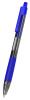 Ручка шариков. автоматическая Deli Arrow EQ01930 прозрачный/синий d=0.7мм син. черн. резин. манжета