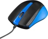 Мышь Оклик 225M черный/синий оптическая (1000dpi) USB (3but)