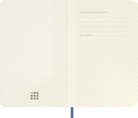 Блокнот Moleskine CLASSIC SOFT QP611B42 Pocket 90x140мм 192стр. линейка мягкая обложка голубая гортензия