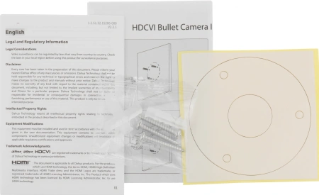 Видеокамера аналог. Dahua DH-HAC-HFW1209CLP-LED-0280B-S2 2.8-2.8мм HD-CVI HD-TVI цв. корп.:белый