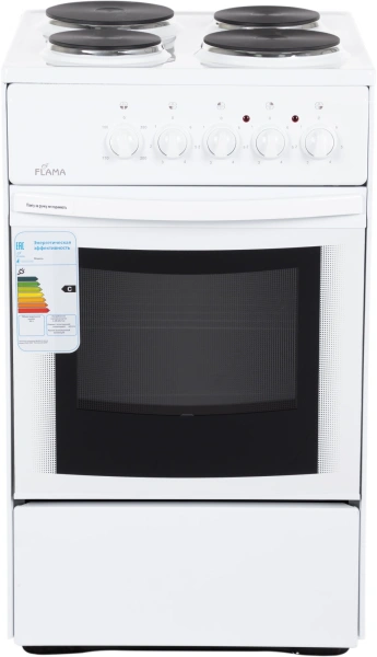 Плита Электрическая Flama AE 1403 W белый эмаль
