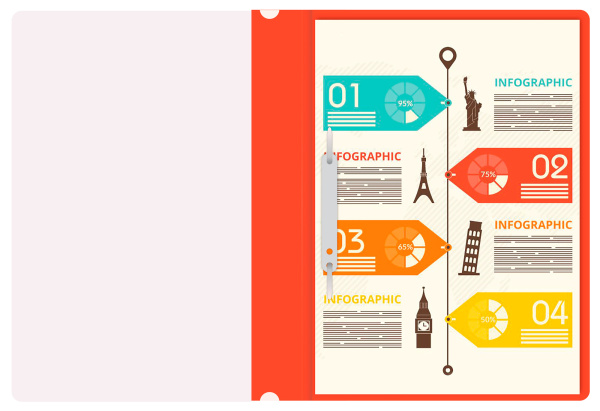 Папка-скоросшиватель Buro -PSE20BU/RED A4 прозрач.верх.лист пластик красный 0.11/0.13