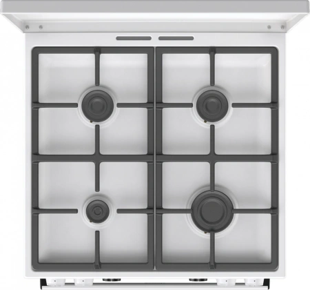 Плита Комбинированная Gorenje GKS6C71WF белый (металлическая крышка) реш.чугун