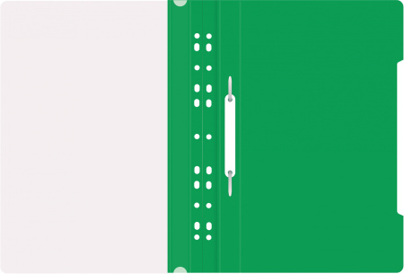 Папка-скоросшиватель Бюрократ PS-P20GRN A4 прозрач.верх.лист боков.перф. пластик зеленый