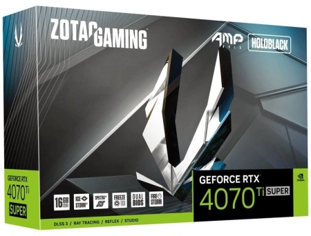 Видеокарта Zotac PCI-E 4.0 RTX 4070 Ti SUPER AMP HOLO NVIDIA GeForce RTX 4070TI Super 16Gb 256bit GDDR6X 2640/21000 HDMIx1 DPx3 HDCP Ret