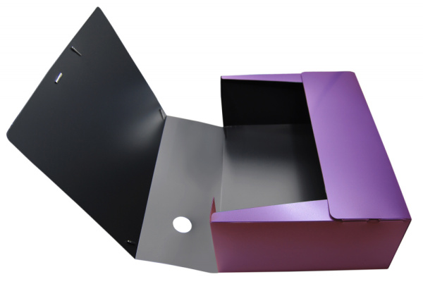 Папка архивная на резинке Silwerhof Perlen 311916-73 полипропилен 1мм корешок 120мм A4 сиреневый металлик