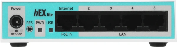 Роутер MikroTik hEX lite (RB750R2) 10/100BASE-TX белый