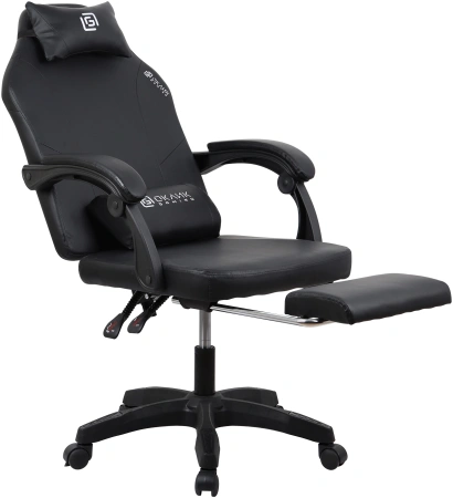 Кресло игровое Оклик Cooldown черный сиденье черный искусст.кожа/сетка с подголов. крестов. пластик