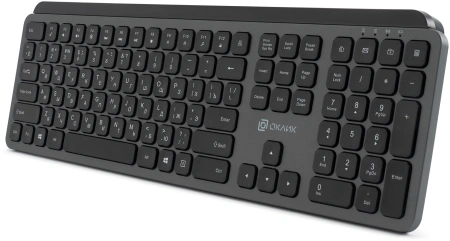 Клавиатура Оклик K859W черный/серый USB беспроводная slim Multimedia (2002136)