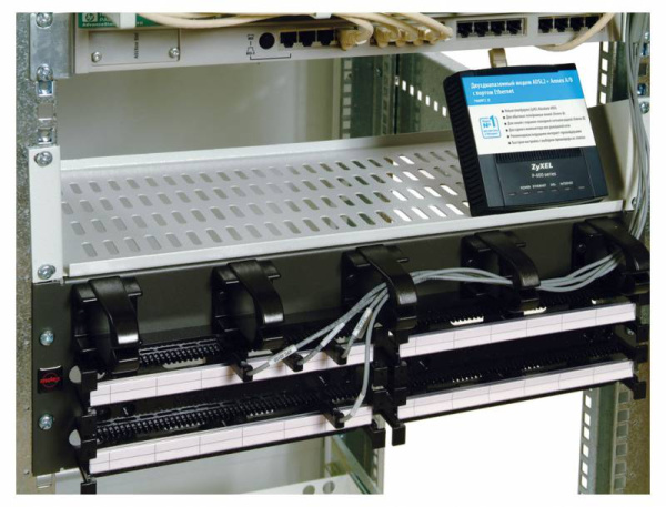 Полка стационарная ЦМО МС-40 2U нагр.:15кг. 19" 400мм серый (упак.:1шт)